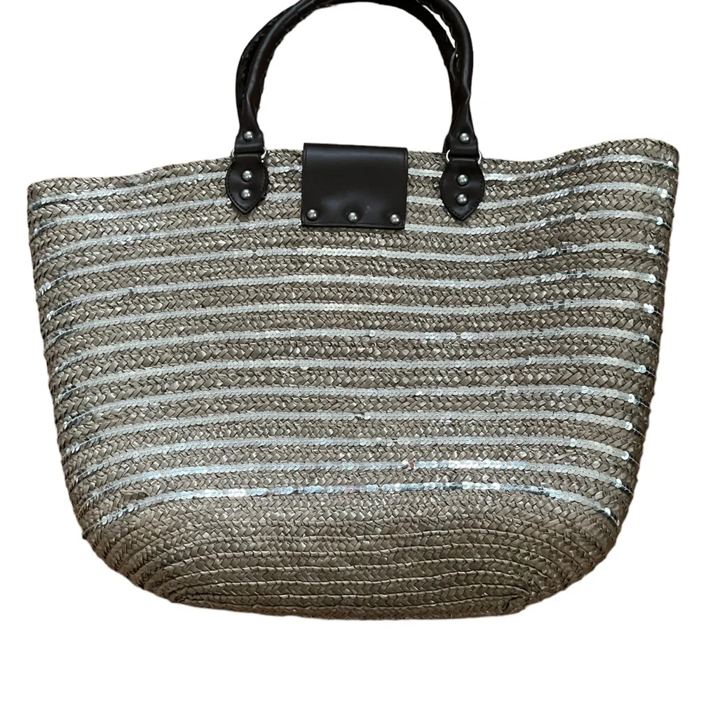 Calypso St. Barth For Target Straw & Sequins Tote - Picture 3 of 13